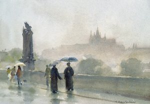 Parasole, Most Karola, Praga (wc na papierze)